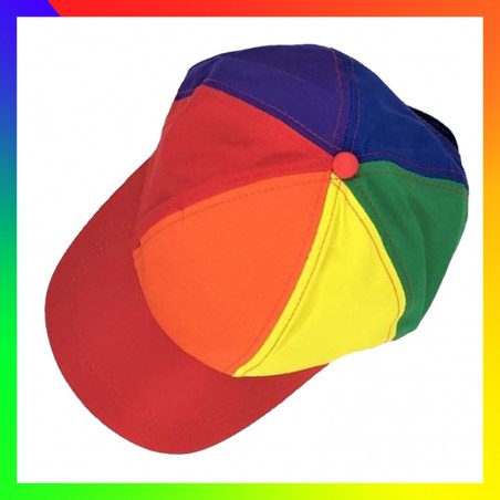 Casquette Rainbow bandes larges