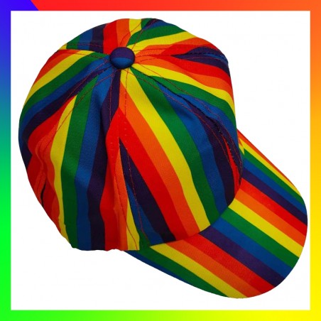 Casquette Rainbow bandes fines