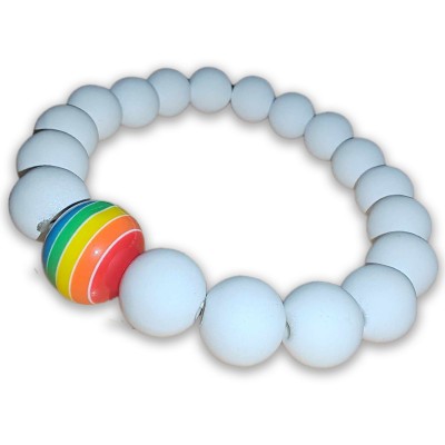 Bracelets de perles blanches LGBT Bracelets de perles blanches LGBT