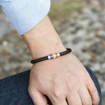 Bracelet rainbow en cuir Bracelet rainbow en cuir