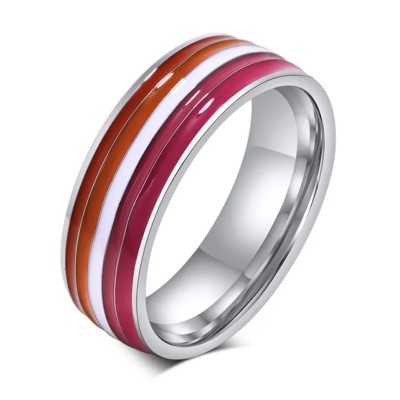Bague drapeau lesbien Bague drapeau lesbien