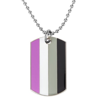 Collier drapeau asexualité Collier drapeau asexualité