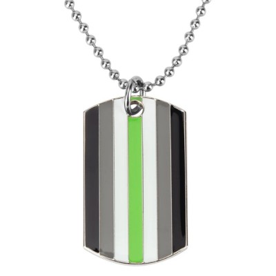 Collier drapeau agender Collier drapeau agender