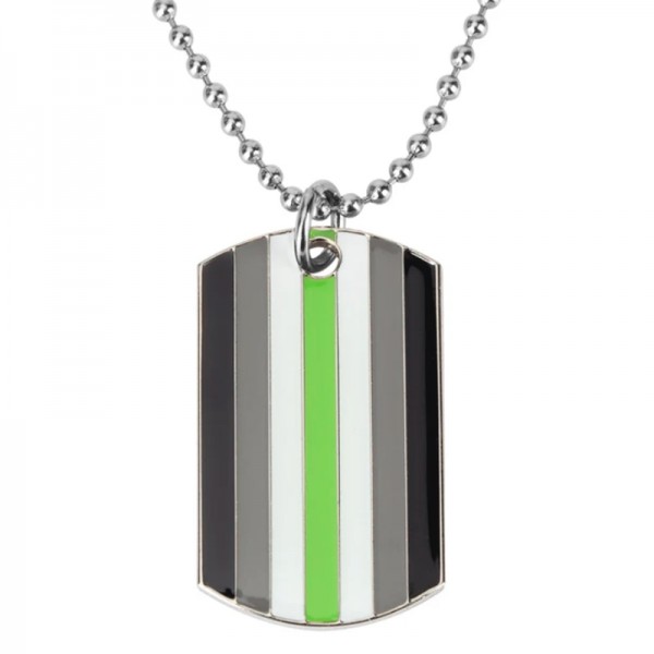 Pendentif plaque agender
