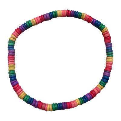 Collier rainbow en perles de coco Collier rainbow en perles de coco