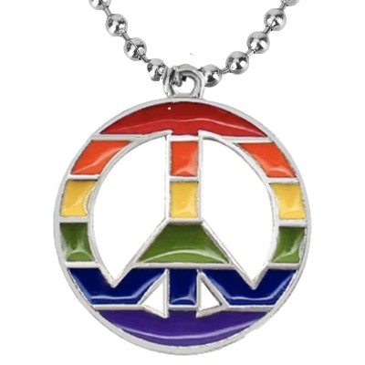 Pendentif paix et amour rainbow Pendentif paix et amour rainbow