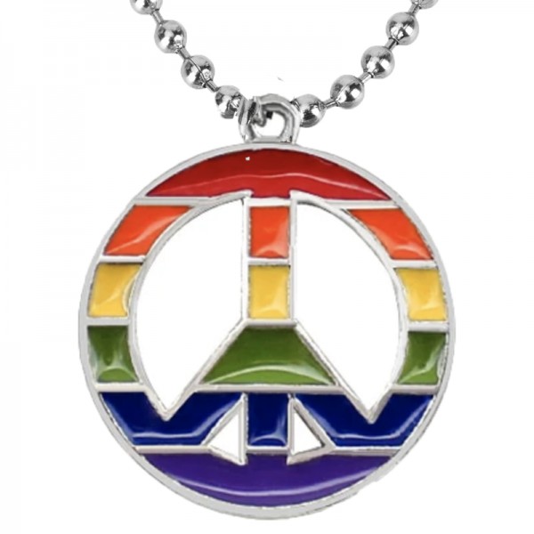 Pendentif LGBT Peace & Love