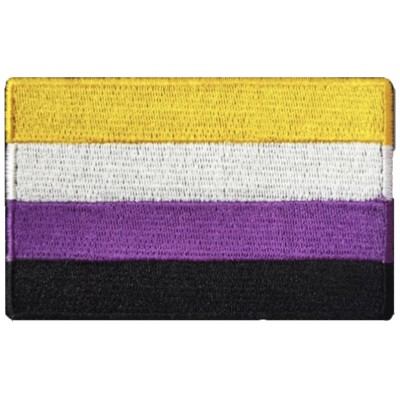 Patch à coller Drapeau Non-Binaire Jaune/Violet/Noir