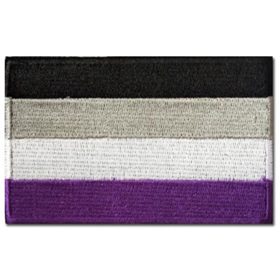 Patch à coller drapeau ace noir, gris, blanc et violet