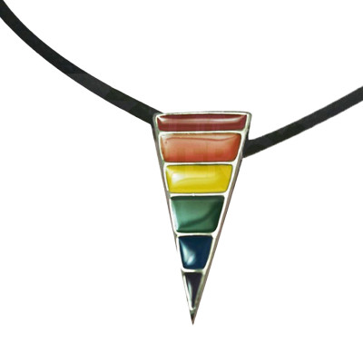 Collier triangle rainbow Collier triangle rainbow