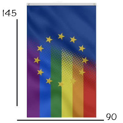 Drapeau LGBT Europe en polyester résistant Drapeau LGBT Europe en polyester résistant