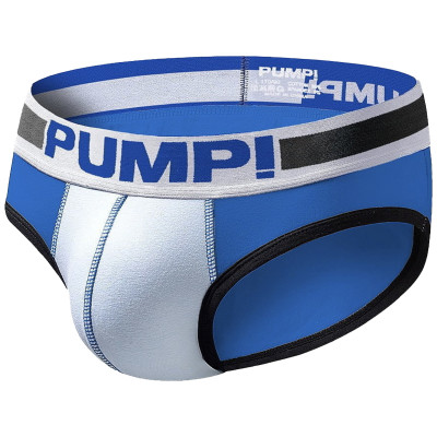 Lingerie sexy pour homme gay, slip bleu pump