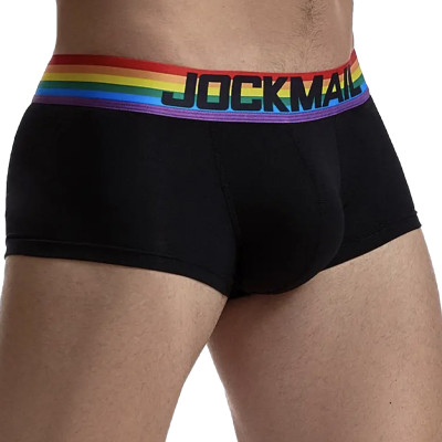 Lingerie sexy gay boxer jockmail noir et rainbow Lingerie sexy gay boxer jockmail noir et rainbow