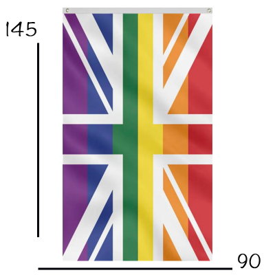 Drapeau Union Jack Arc-en-ciel