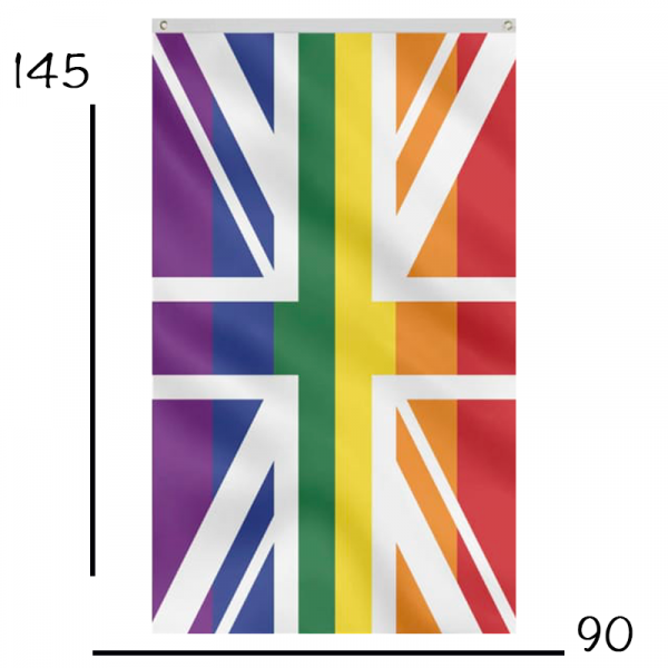 Drapeau Union Jack Arc-en-ciel