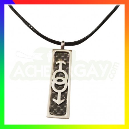 Pendentif LGBT Plaque Carbone Mars