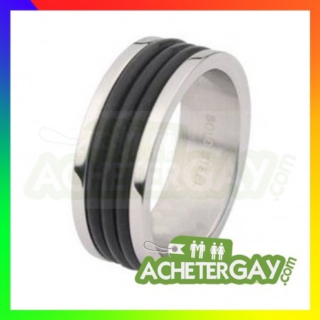 Bague Black Rubber