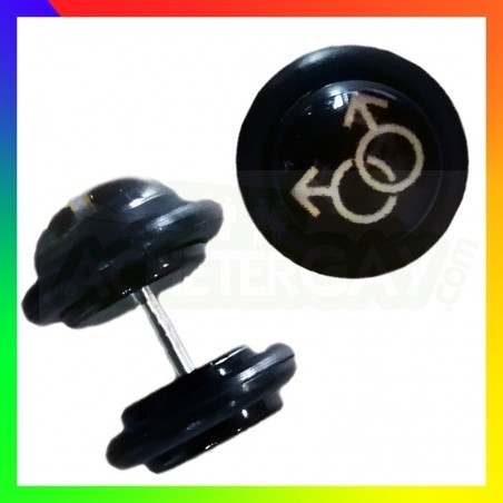 Boucle d'oreille symbole Mars