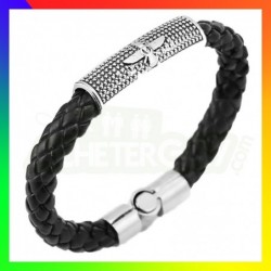 bracelet tresse plaque zinc cuir bracelet tresse plaque zinc cuir