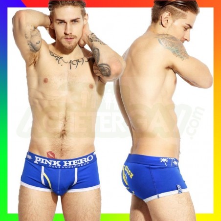 Boxer Pink Hero Nice Beach Bleu