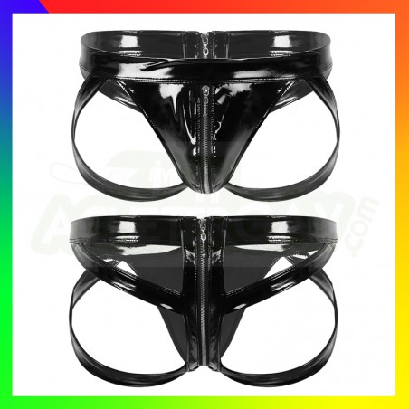 Jockstrap cuir vernis