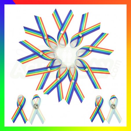 Pins LGBT ruban tissus rainbow