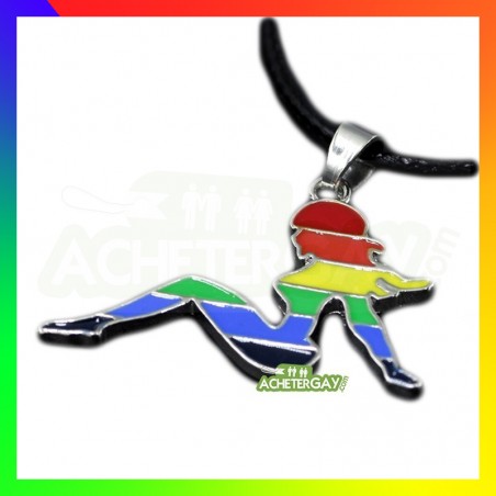 Collier LGBT Pin up rainbow