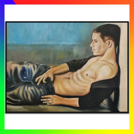 Tableau homme allongé