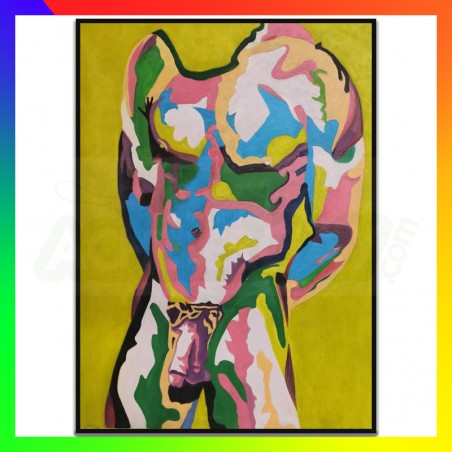 Tableau corps masculin couleurs