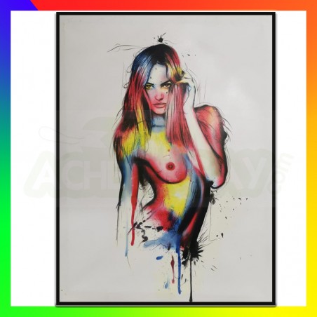 Tableau La femme arc en ciel